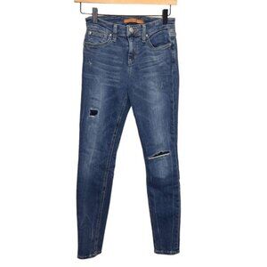 Joe's Flawless The Icon Mid Rise Skinny Distressed Skinny Jeans Size 24